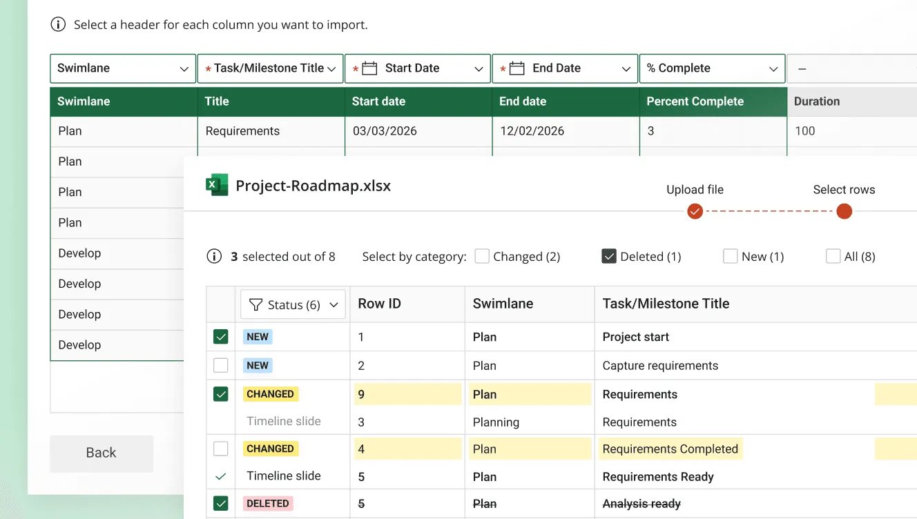 New Excel import & data refresh in Office Timeline Online