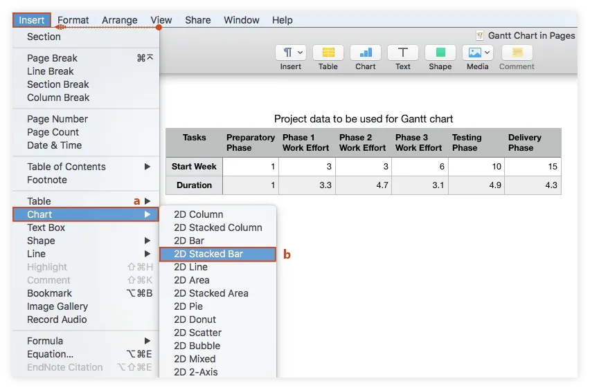 Add 2D Stacked Bar Chart Pages for Mac