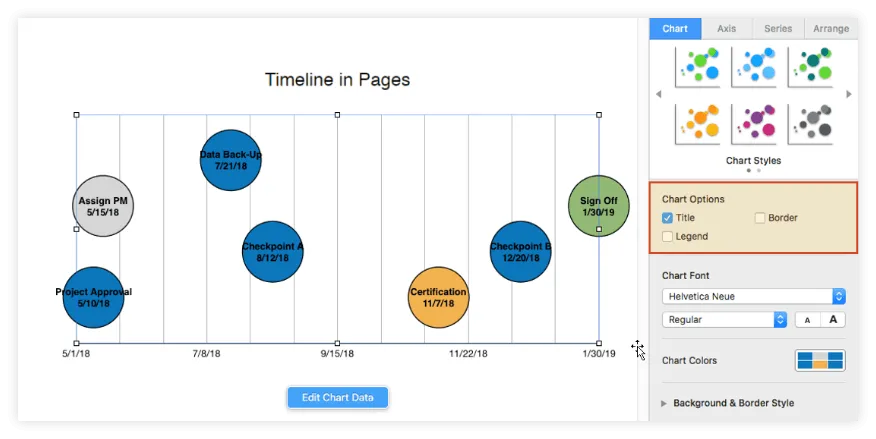 Add Title to Pages Timeline