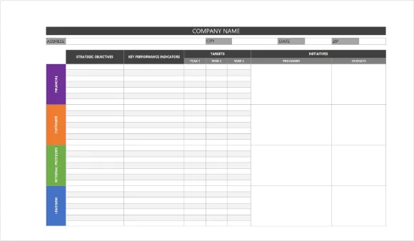 Eenvoudige scorecard-sjabloon voor Excel