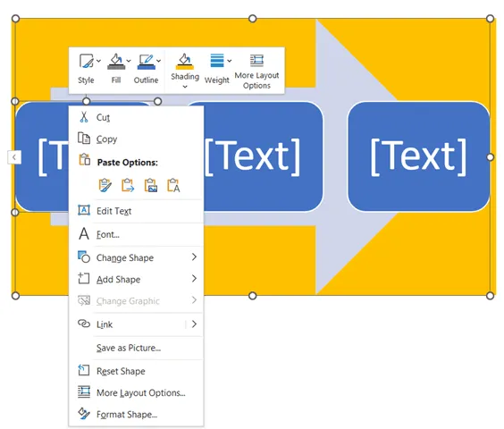 Change color in Word timeline items