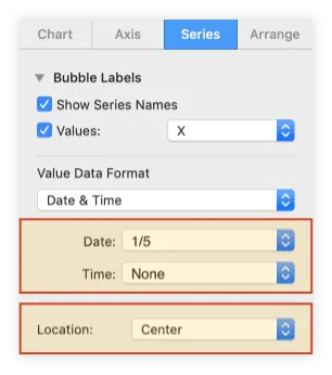 Change date format and location