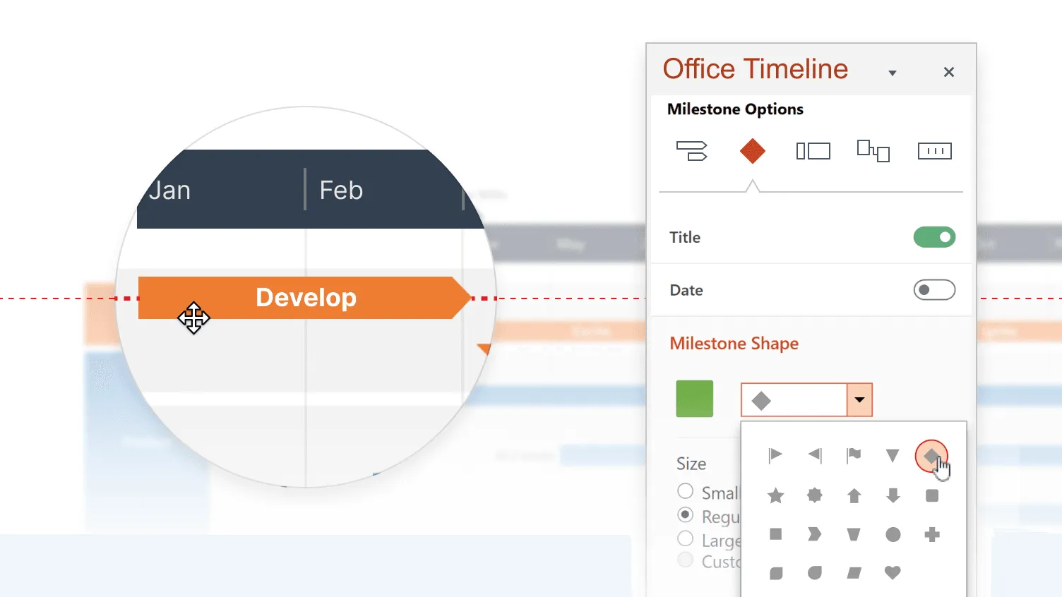 Customize timelines and Gantt charts in PowerPoint