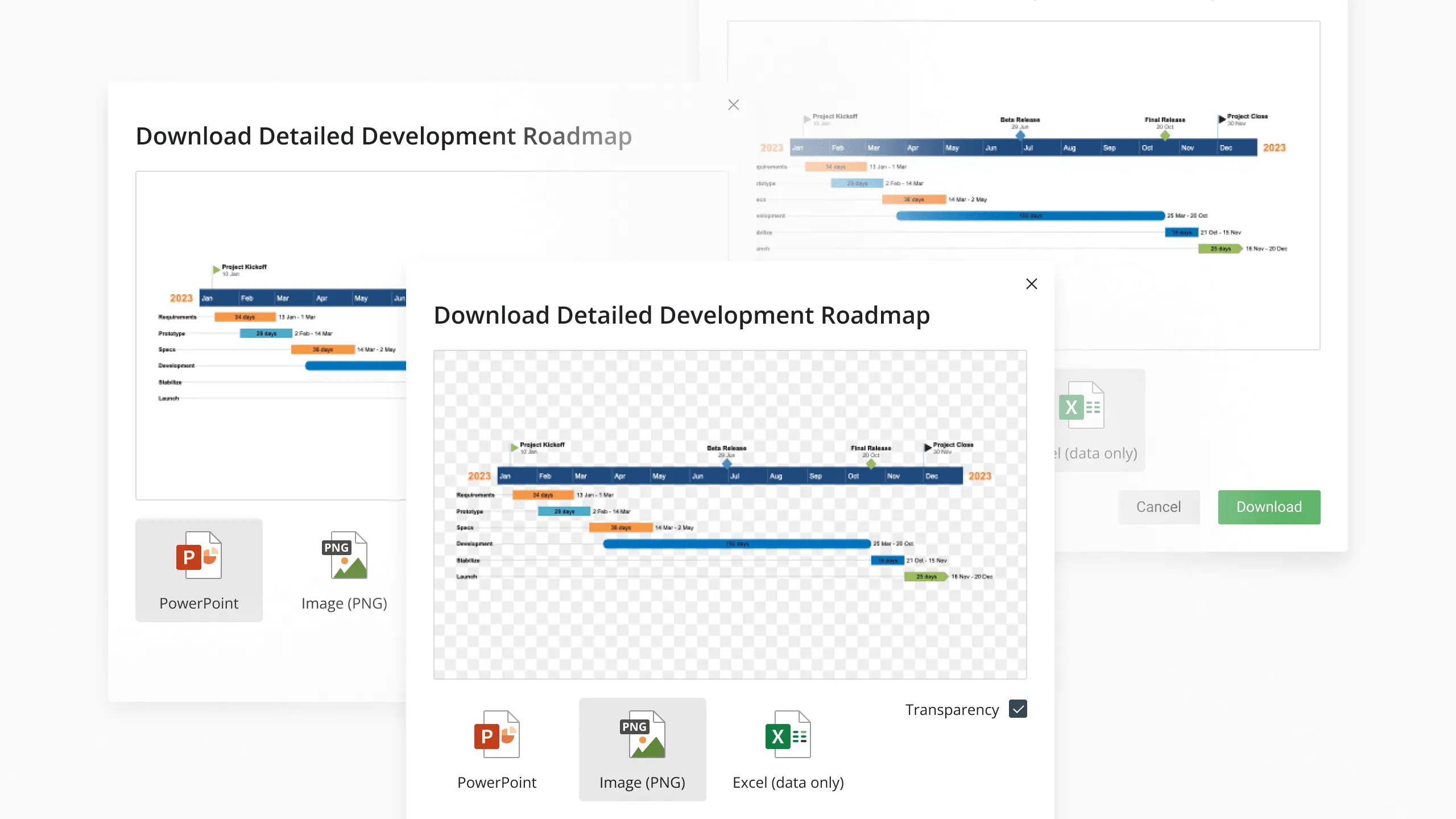 Download de online tijdlijn als een PowerPoint-dia