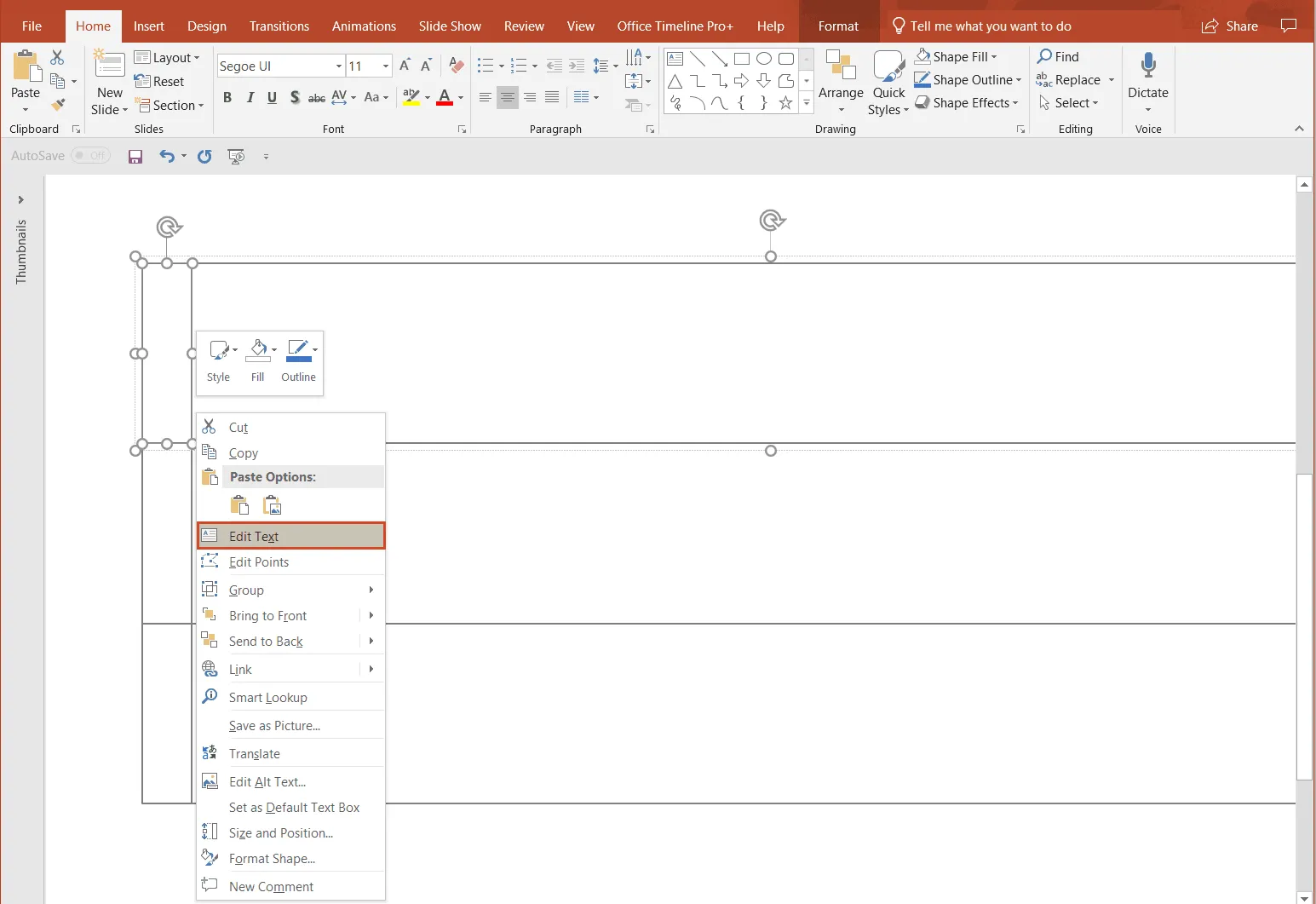 Label swimlanes in manual PowerPoint swimlane diagram