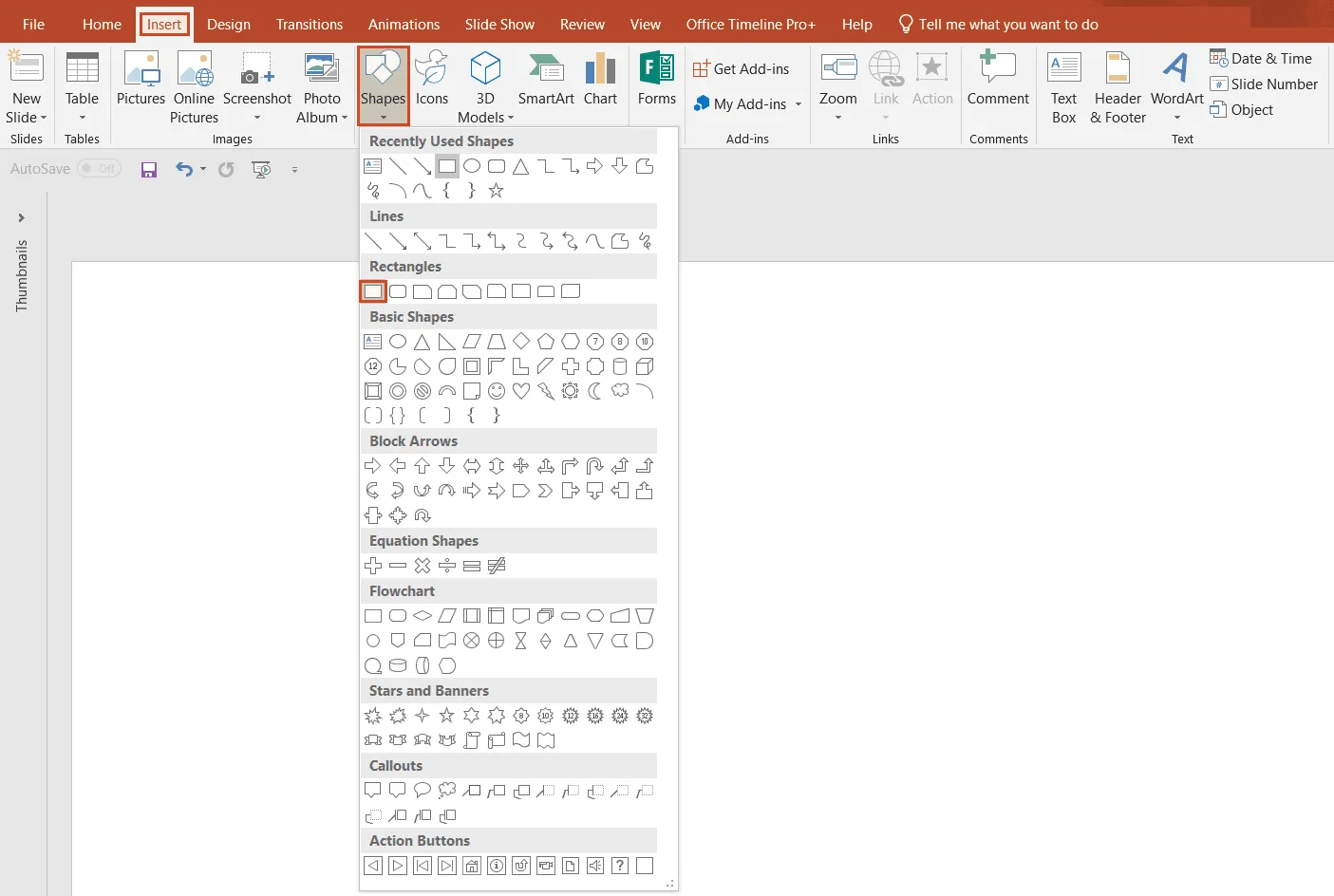 Insert swimlane shapes in manual PowerPoint swimlane diagram