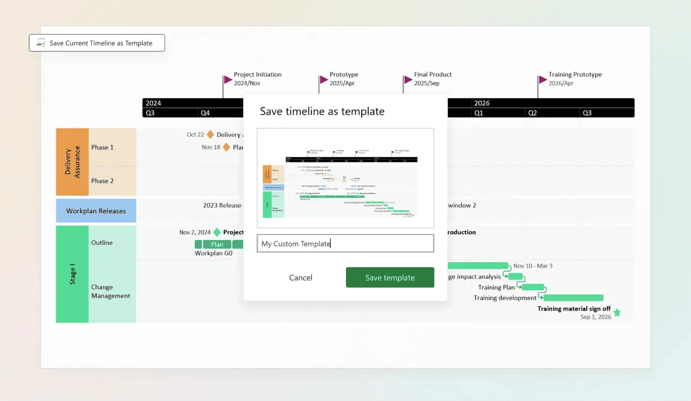 Office Timeline customization