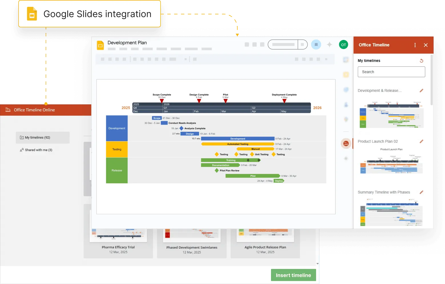 Office Timeline – Google Slides integration
