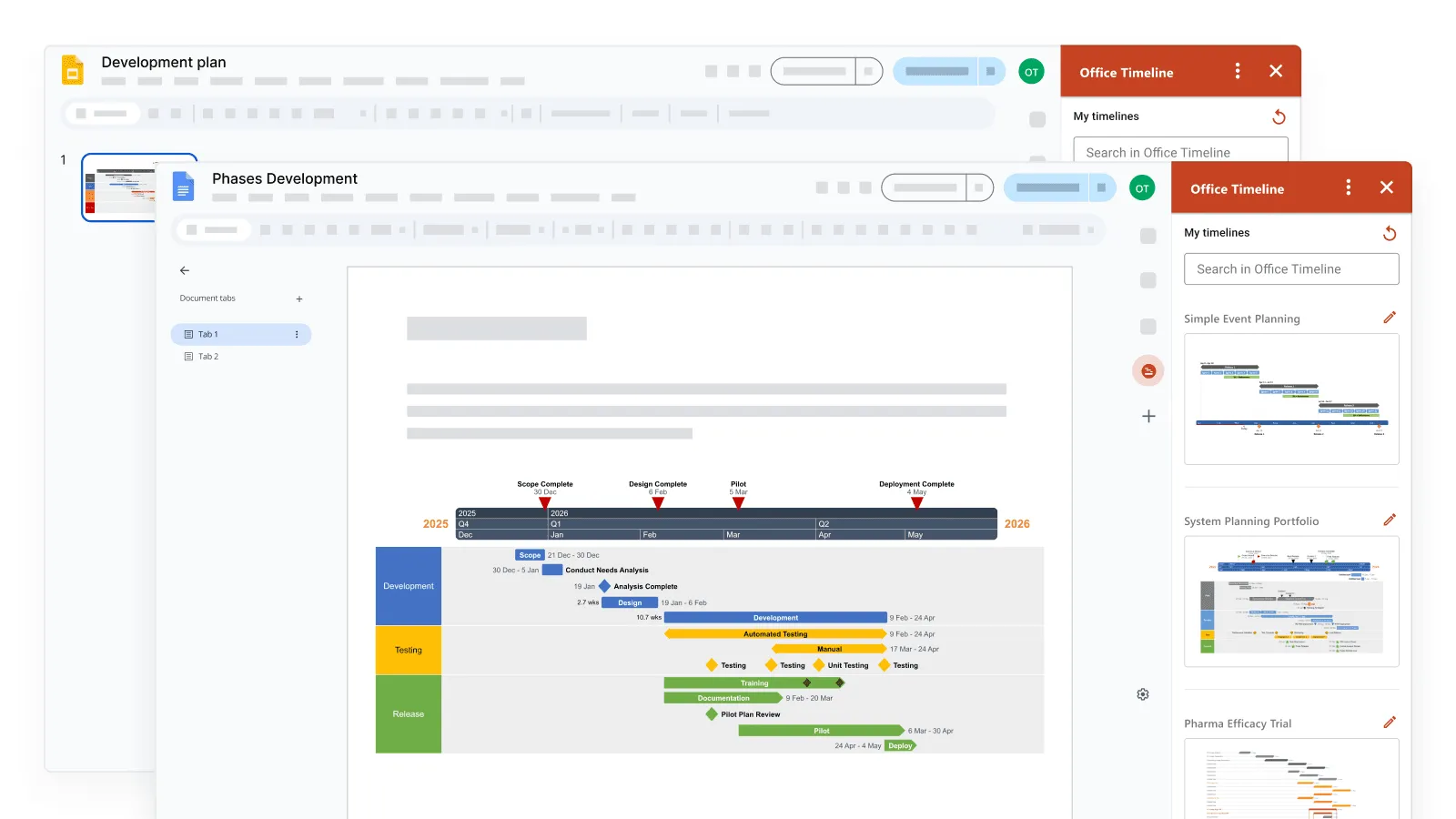 Visualize, plan, and share project data across Google Workspace with Office Timeline Online