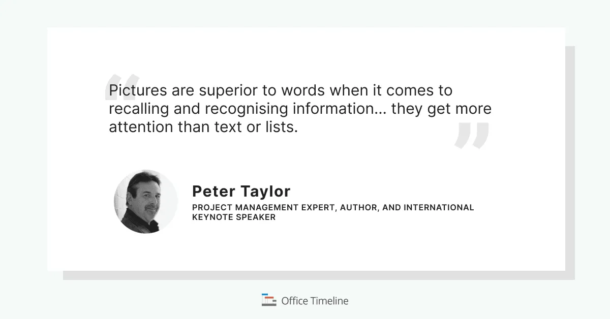 Quote on picture superiority by Peter Taylor