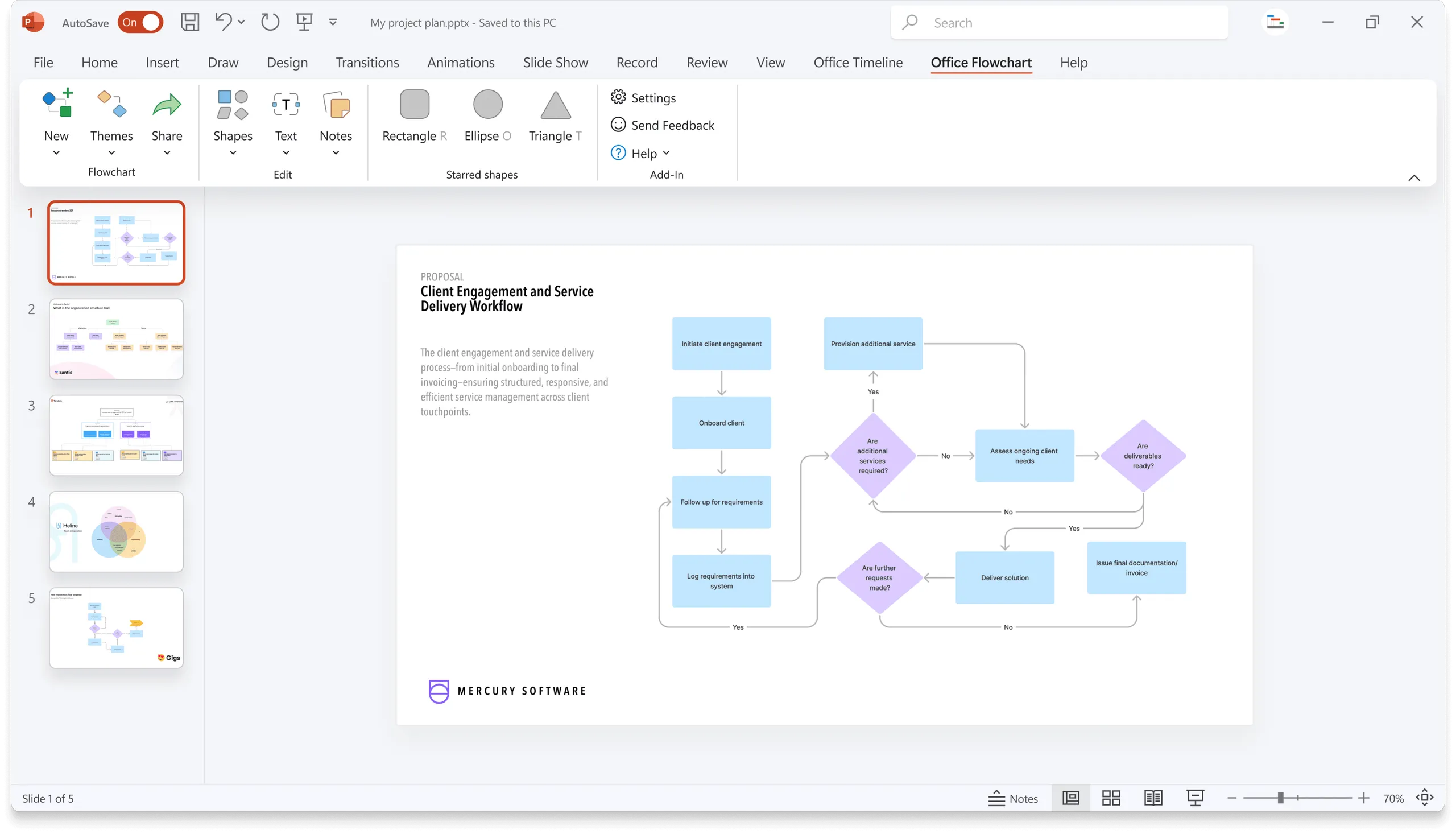 Quickly visualize workflows in PowerPoint with Office Flowchart