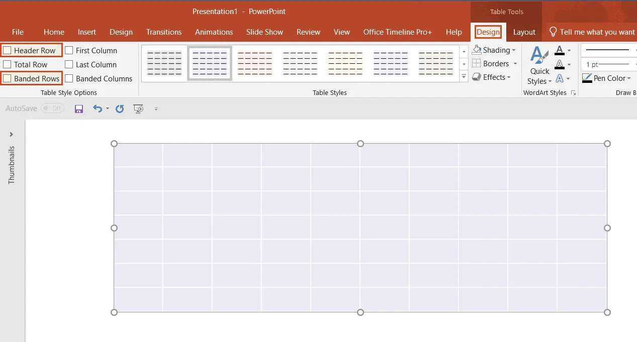 Remove header from PowerPoint roadmap