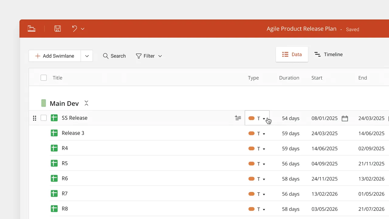 Refresh timeline visuals from the latest Google Sheets data