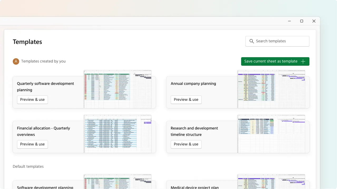 Standardize reporting with reusable templates
