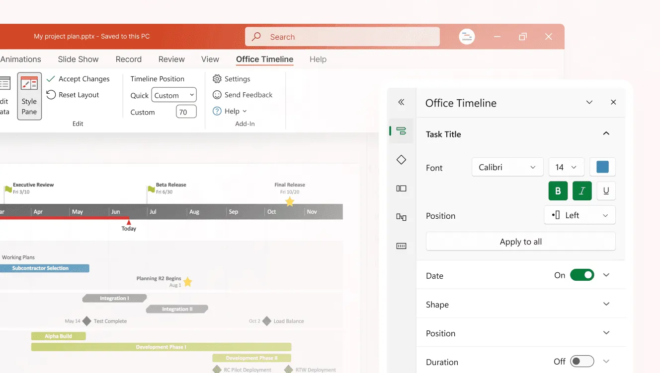 Streamlined experience in the Style Pane