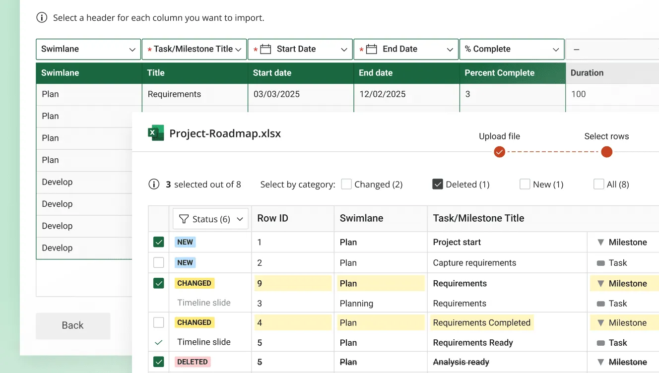 New Excel import & data refresh