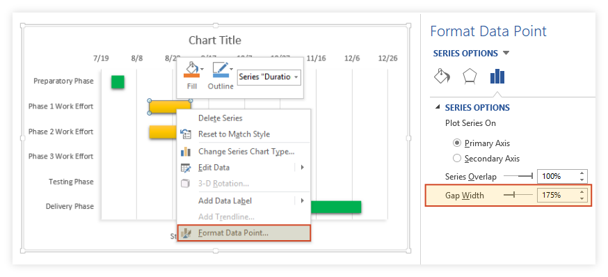 Change The Chart Style To Style 8