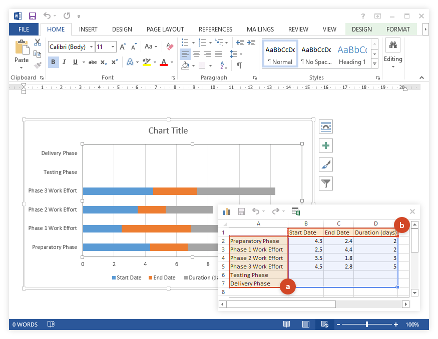 How To Make A Gantt Chart In Word Free Template