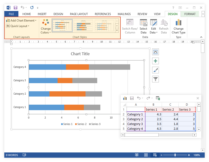 How To Create A Web Chart On Microsoft Word