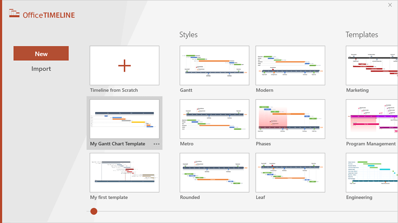 Gantt Chart Template Gallery in Office Timeline
