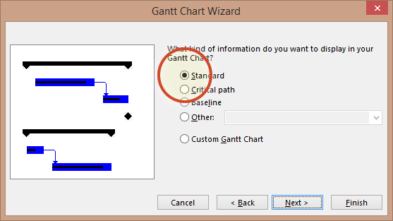 Project 2016 Gantt Chart