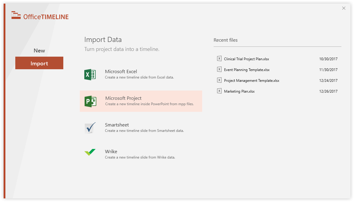 export ms project timeline to powerpoint