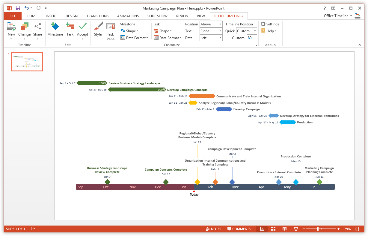 microsoft office template timeline