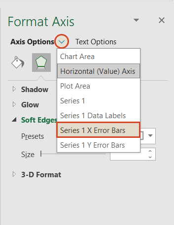 Axis Options settings on timeline chart for Excel