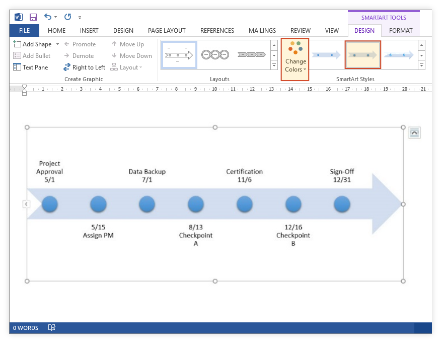 How To Make A Timeline In Microsoft Word Free Template