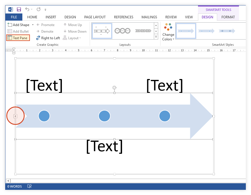 Open the Text Pane in Word