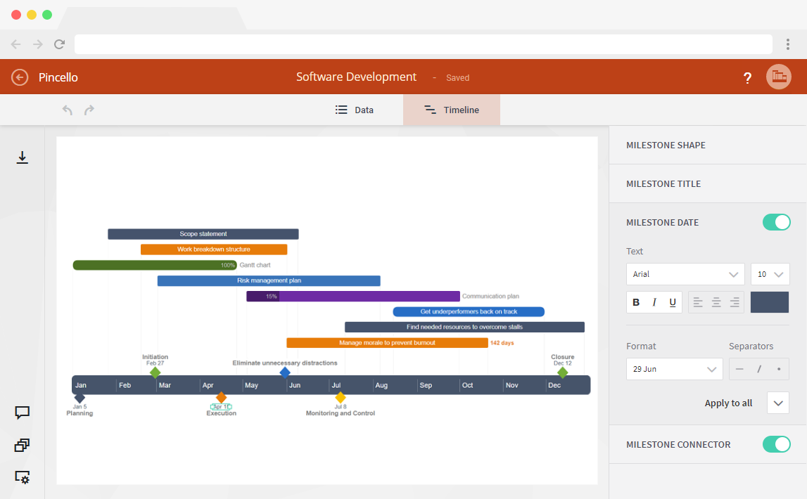 office timeline in powerpoint