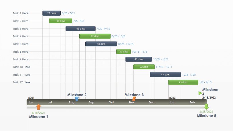 office timeline excel