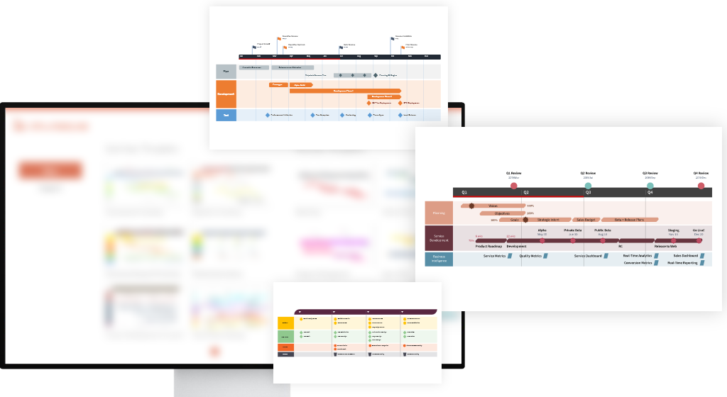 Gantt-Diagramm-Vorlagen, die mit Office Timeline bearbeitet werden können