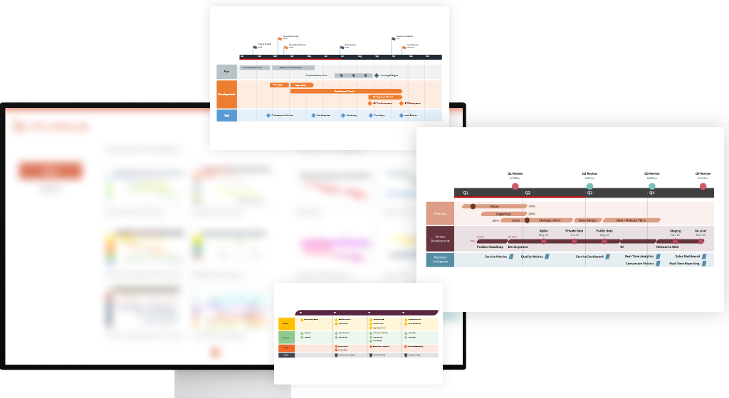 Gantt-diagram sjablonen die kunnen worden bewerkt met Office Timeline