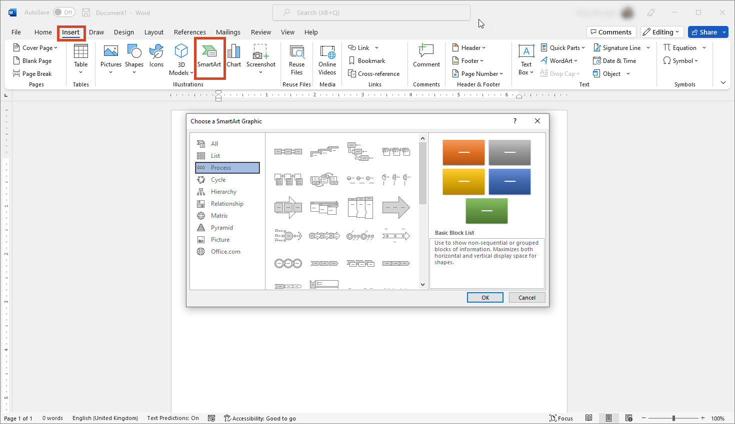 Graphical tools for creating project visuals in Microsoft Word